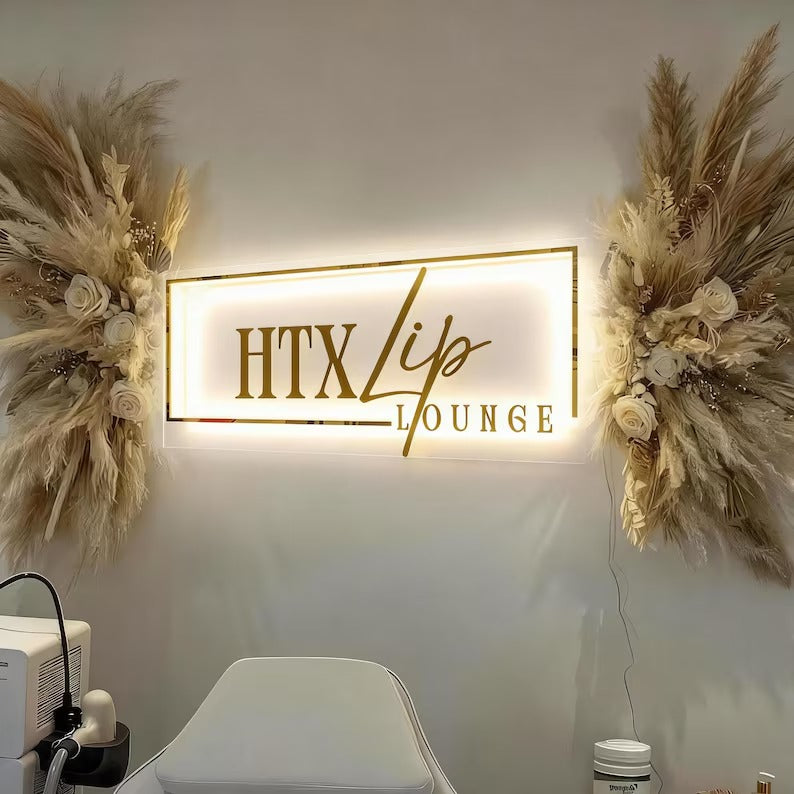 Premium Custom Backlit LED Sign | Acrylic Logo Sign for Shops, Salons & Offices