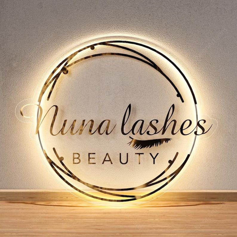 Premium Custom Backlit LED Sign | Acrylic Logo Sign for Shops, Salons & Offices