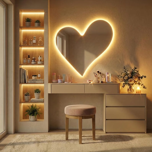 Heart Shaped Decorative Led Lighted Wall Hanging